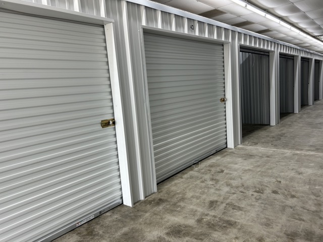 Row of storage units